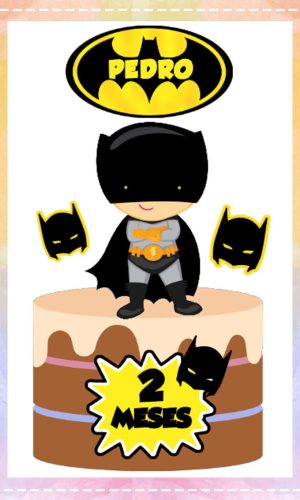 Arquivo de Corte Topo de Bolo Batman Cute - Studio e PDF