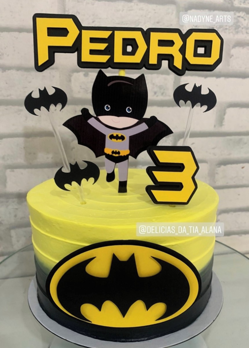 Arquivo de corte Topo de Bolo Batman Cute