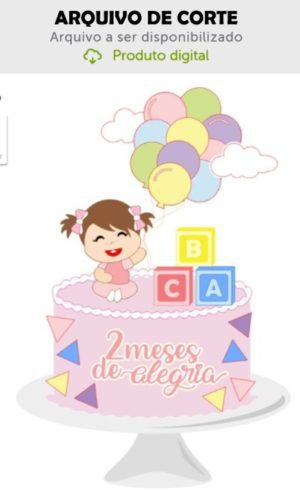 Arquivo de Corte Topo de Bolo Bebê Balões
