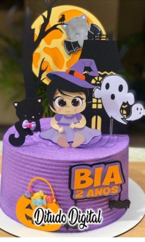 Arquivo de corte Topo de Bolo Bebê Halloween STUDIO