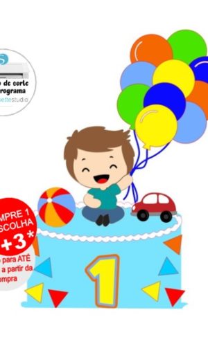 Arquivo de Corte Topo de Bolo Bebê Menino Brinquedos