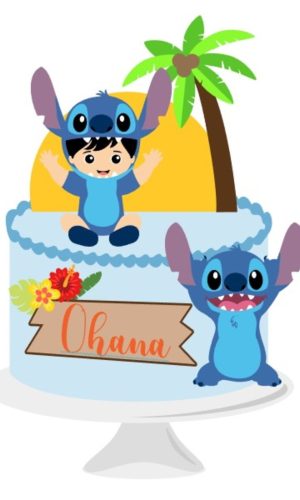 Arquivo de Corte Topo de Bolo Bebê Stitch