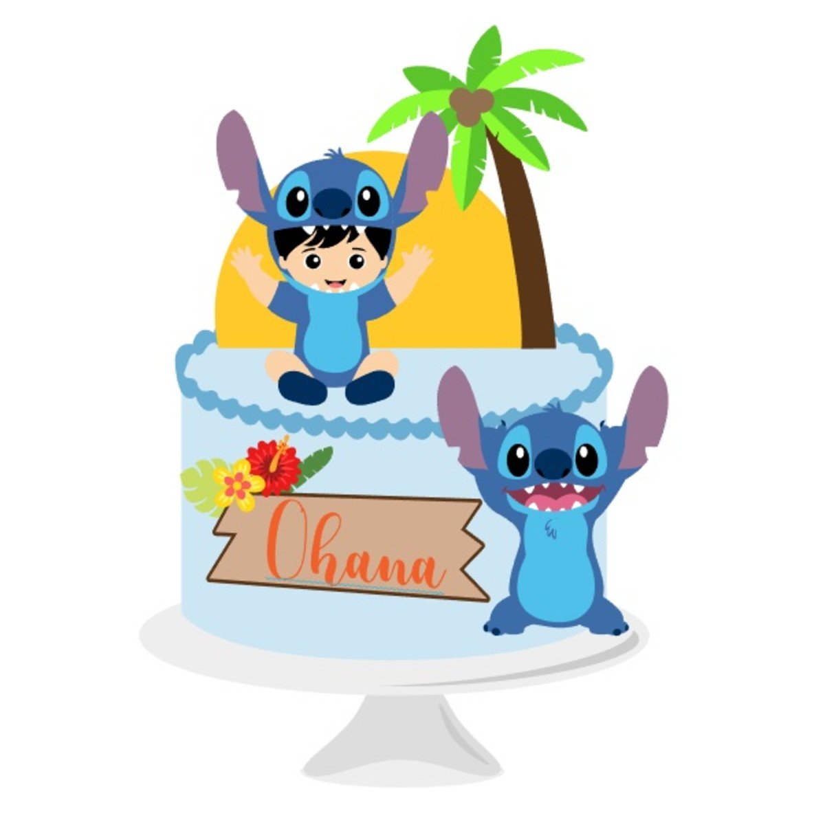 Arquivo de Corte Topo de Bolo Bebê Stitch