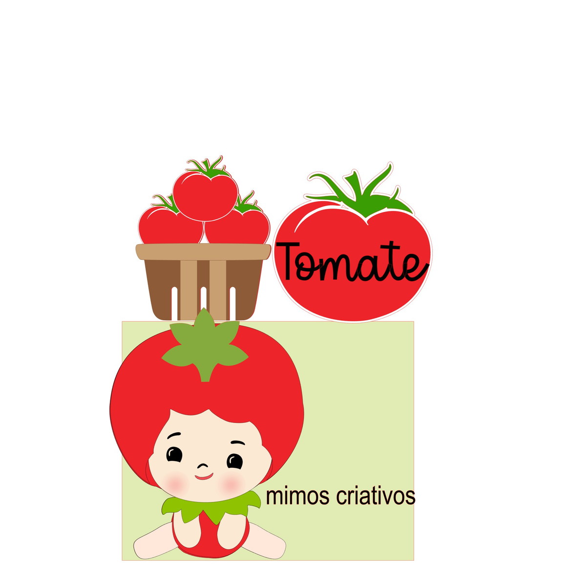 Arquivo De Corte Topo De Bolo Bebê Tomate