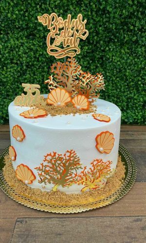 Arquivo de Corte - Topo de Bolo Bodas Coral