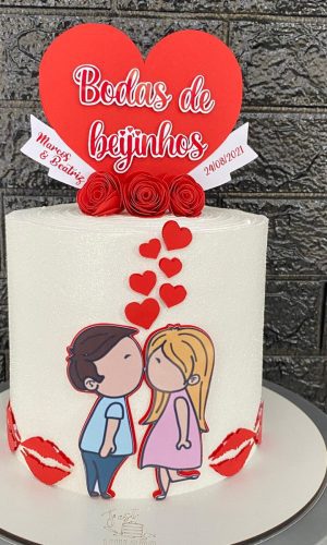 Arquivo de Corte Topo de Bolo Bodas de Beijinho
