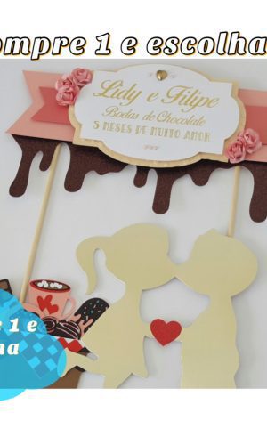 Arquivo de Corte Topo de Bolo - Bodas de Chocolate