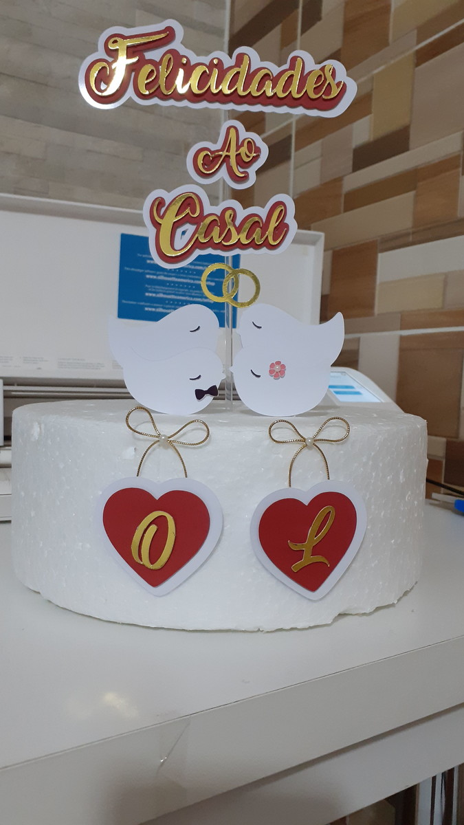 10 Arquivos Por R$ 10,00 Topo de Bolo Bodas de Cristal - Imagem 2
