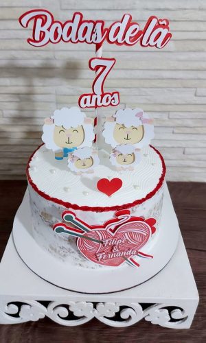 Arquivo De Corte Topo De Bolo Bodas De Lã Studio 01