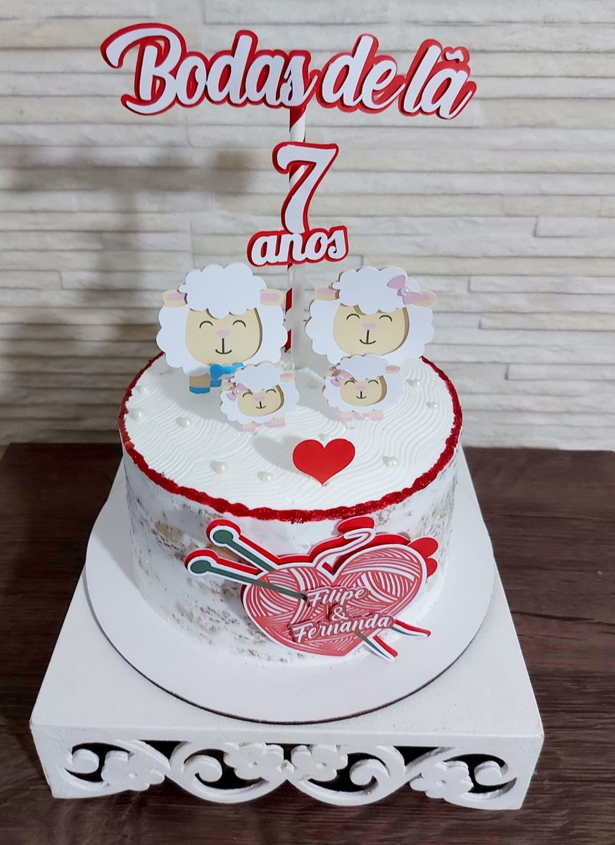 Arquivo De Corte Topo De Bolo Bodas De Lã Studio 01