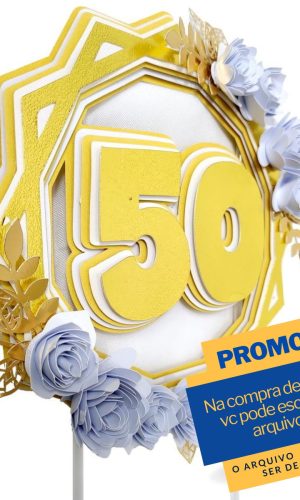 Arquivo de Corte Topo de Bolo Bodas de Ouro