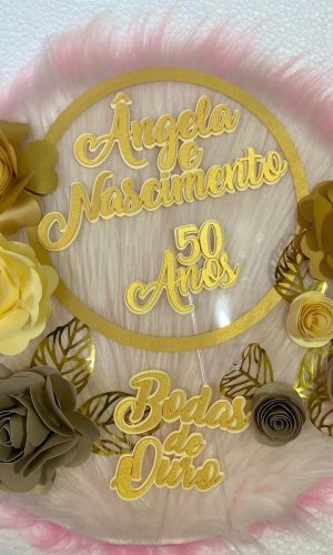 Arquivo de Corte Topo de Bolo Bodas de Ouro