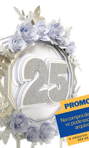 Arquivo de Corte Topo de Bolo Bodas de Prata