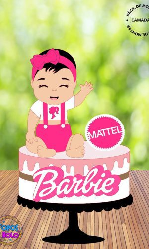 Arquivo de Corte Topo de Bolo Boneca Barbie 2