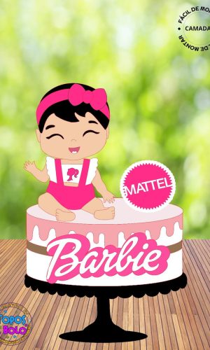 Arquivo de Corte Topo de Bolo Boneca Barbie