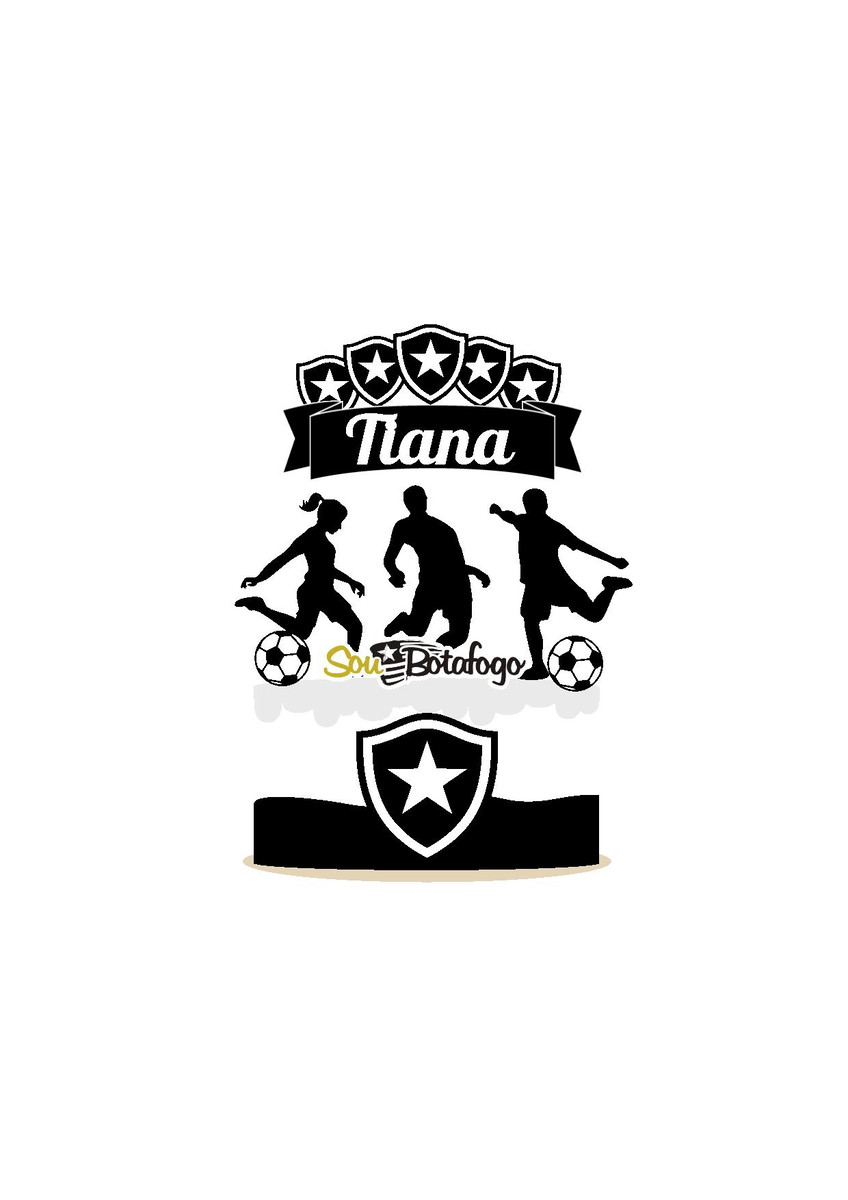 Arquivo de Corte Topo de Bolo Botafogo 3