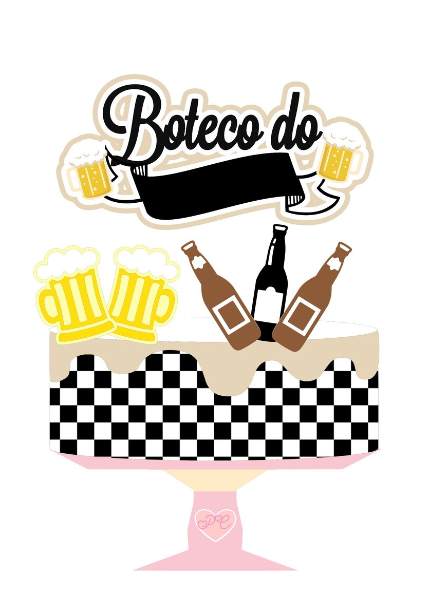 Arquivo de Corte Topo de Bolo Boteco em Camadas #759#
