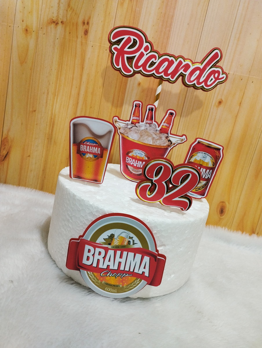 Arquivo de Corte Topo de Bolo Brahma 03 (Studio) - Imagem 2