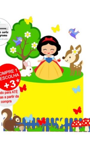 Arquivo de Corte Topo de Bolo Branca de Neve - Camada