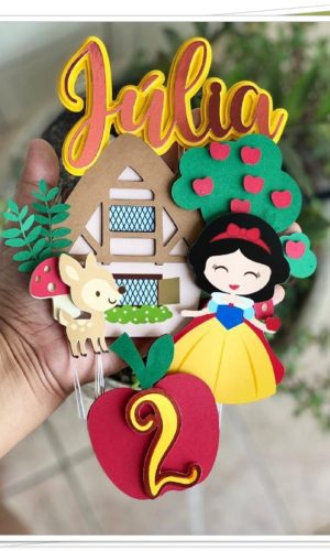 Arquivo de Corte Topo de Bolo Branca de Neve Cute