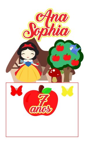 Arquivo de Corte Topo de Bolo Branca de Neve Cute Studio 001