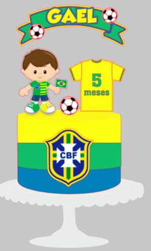 Arquivo de Corte Topo de Bolo Brasil 4 + Brinde