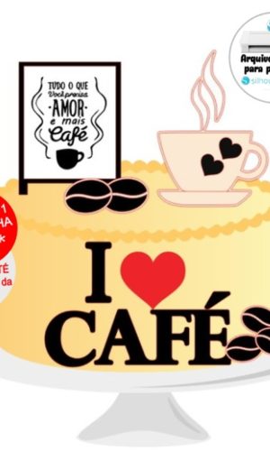 Arquivo de Corte Topo de Bolo Café