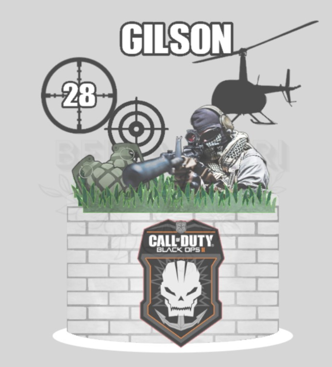 Arquivo de Corte Topo de Bolo Call Off Duty 14 - Bf