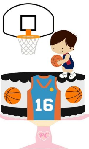 Arquivo de corte Topo de Bolo Camadas Basquete STUDIO