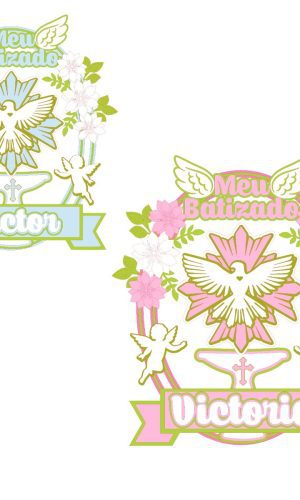 Arquivo de Corte Topo de bolo camadas shaker batizado