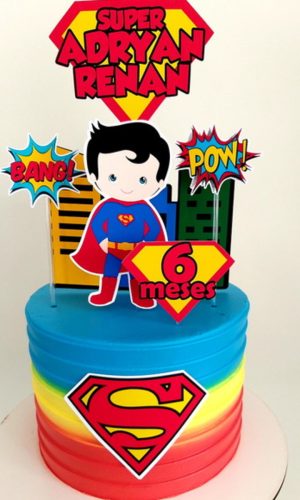 Arquivo de Corte Topo de bolo camadas super man baby