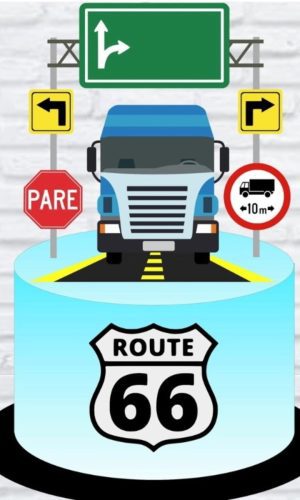 Arquivo de Corte Topo de Bolo Caminhão em Camadas #380#
