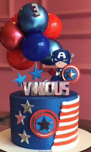 Arquivo de Corte Topo de Bolo Capitão America 01