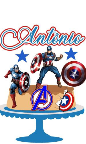 Arquivo de corte Topo de Bolo Capitão América 1