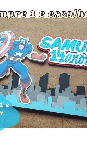 Arquivo de corte topo de bolo - Capitao America