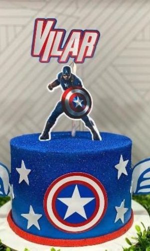 Arquivo de Corte Topo de Bolo Capitão América