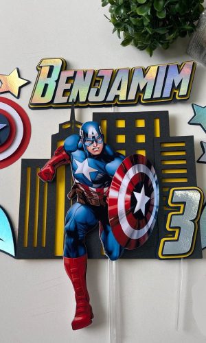 Arquivo de Corte Topo de Bolo Capitao America Csv307