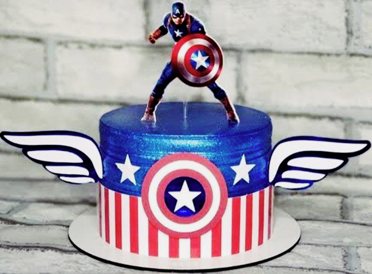 Arquivo De Corte Topo De Bolo Capitão America
