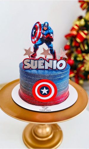 Arquivo De Corte Topo De Bolo Capitão America Simbolo
