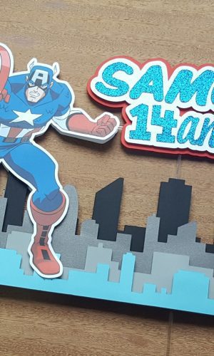 Arquivo de Corte Topo de Bolo Capitão América Studio