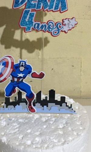 Arquivo de corte topo de bolo capitão América