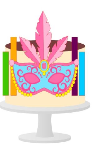Arquivo de Corte Topo de Bolo Carnaval