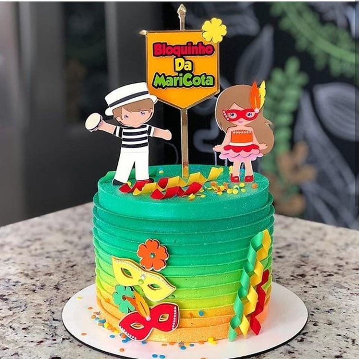 Arquivo de corte topo de bolo carnaval cute