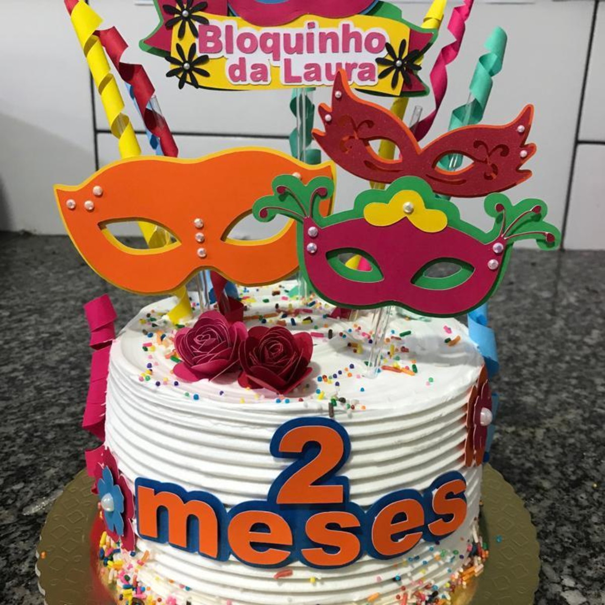 Arquivo de Corte Topo de Bolo Carnaval