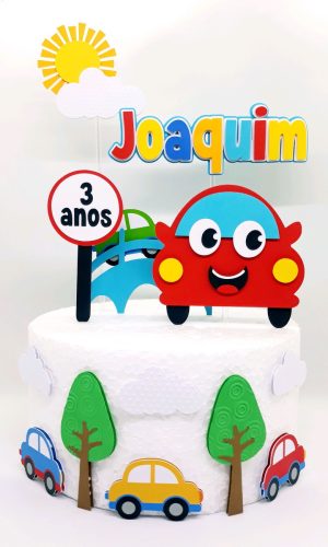 Arquivo de Corte Topo de Bolo Carrinhos Camadas Studio