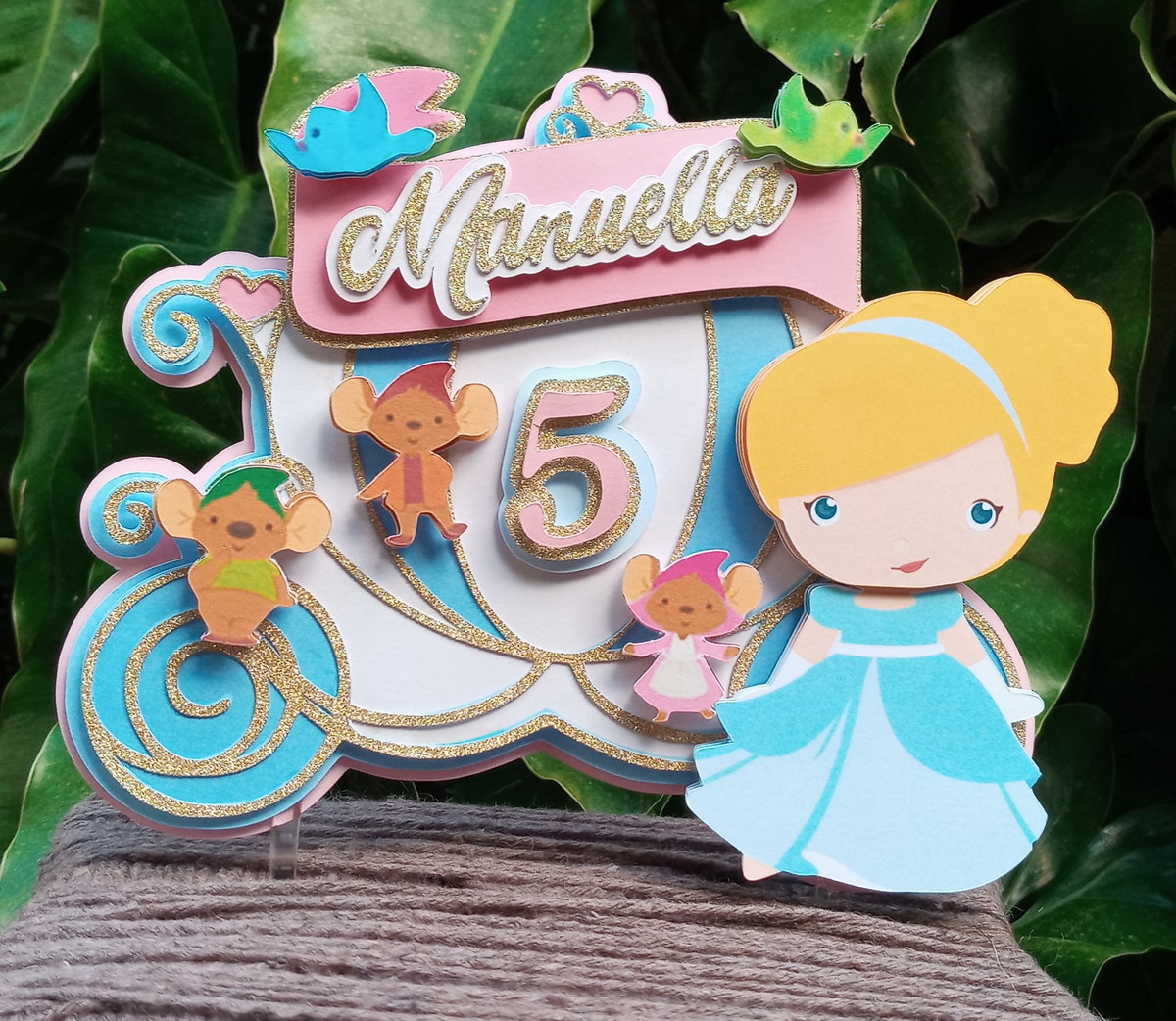ARQUIVO DE CORTE Topo de bolo Carruagem Cinderella