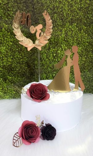 Arquivo de corte topo de bolo casamento