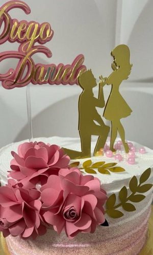 Arquivo de Corte Topo de Bolo Casamento