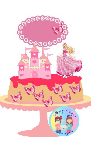Arquivo de Corte Topo de Bolo Castelo Barbie