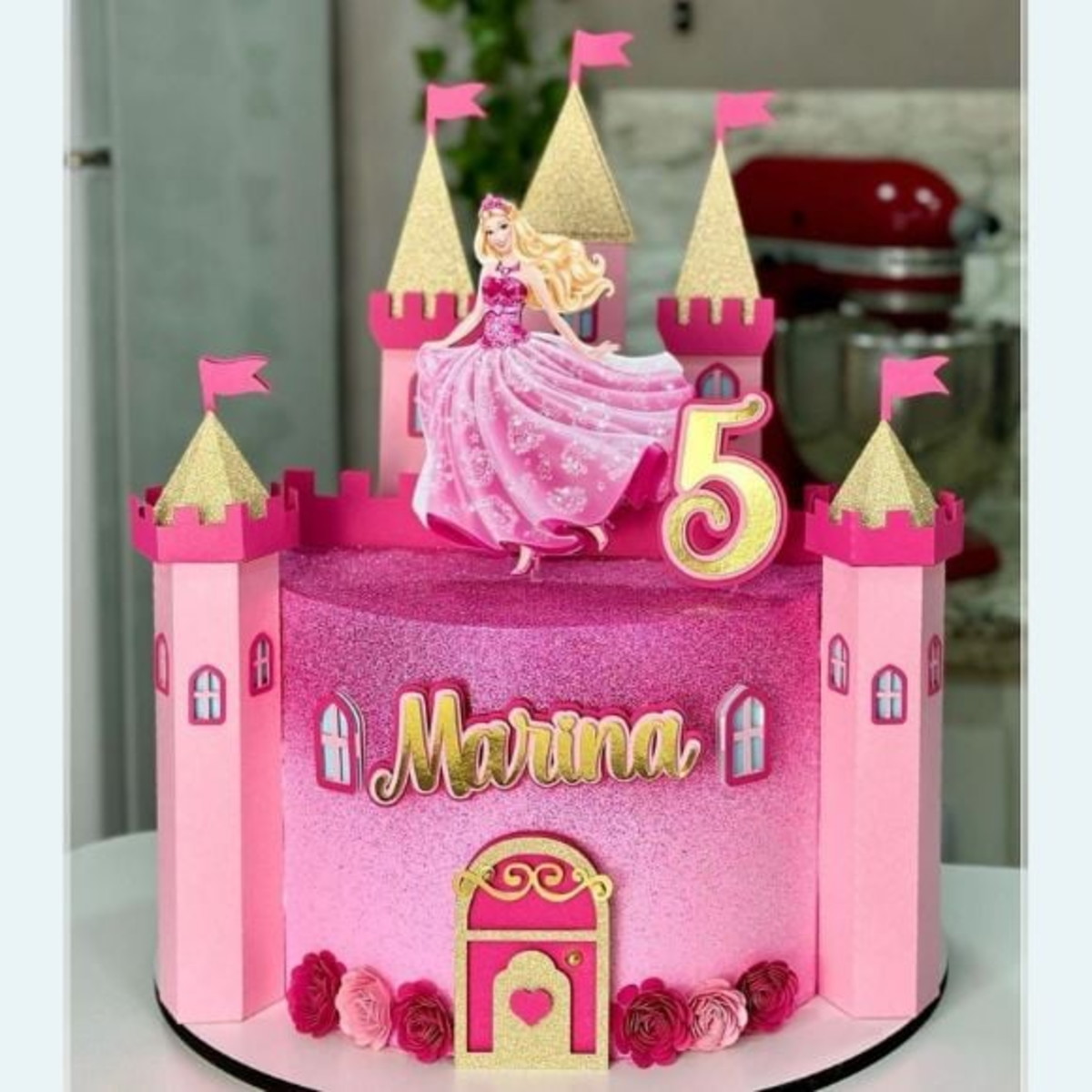 Arquivo de Corte Topo de Bolo Castelo da Barbie Studio #2903